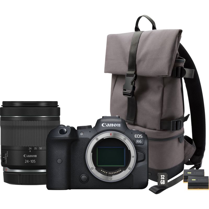 Buy Canon EOS R6 Mirrorless Camera + RF 24105mm IS STM Lens + Backpack